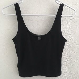 Forever 21 Black Crop Tank Top